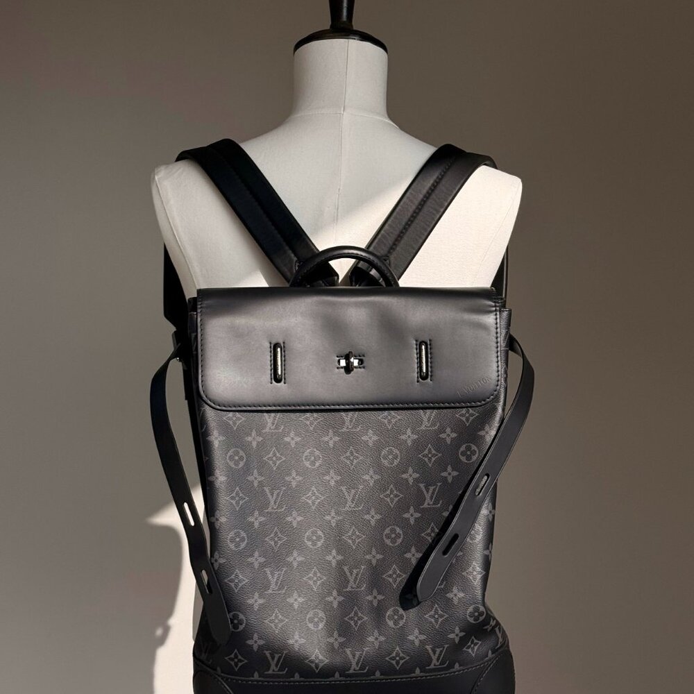 Sleek Louis Vuitton Monogram Eclipse Backpack - image 2